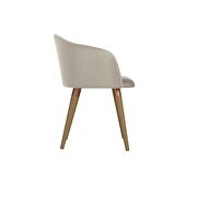Velvet matelass accent chair in beige by Manhattan Comfort additional picture 6