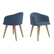 Velvet matelass accent chair in blue by Manhattan Comfort additional picture 3
