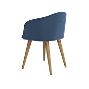Velvet matelass accent chair in blue by Manhattan Comfort additional picture 6
