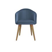 Velvet matelass accent chair in blue by Manhattan Comfort additional picture 8