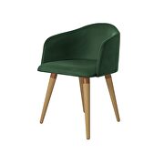 Velvet matelass accent chair in green by Manhattan Comfort additional picture 4