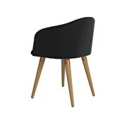 Velvet matelass accent chair in black by Manhattan Comfort additional picture 7