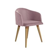 Velvet matelass accent chair in rose pink by Manhattan Comfort additional picture 3