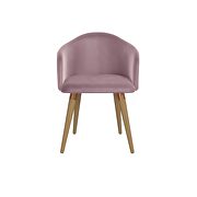 Velvet matelass accent chair in rose pink additional photo 5 of 6
