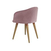 Velvet matelass accent chair in rose pink by Manhattan Comfort additional picture 6