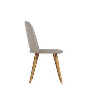Velvet accent chair in beige by Manhattan Comfort additional picture 4