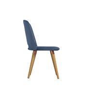 Velvet accent chair in blue by Manhattan Comfort additional picture 4