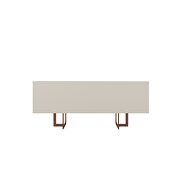 71.25 modern sideboard with 6 shelves and steel base in cinnamon and off white by Manhattan Comfort additional picture 7