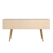 Sideboard with 2 shelves  in off white and cinnamon by Manhattan Comfort additional picture 8