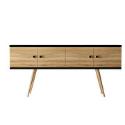 60.0 sideboard with 2 shelves in black and cinnamon by Manhattan Comfort additional picture 4