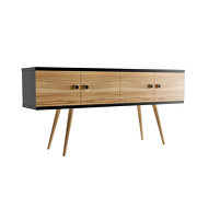 60.0 sideboard with 2 shelves in black and cinnamon by Manhattan Comfort additional picture 6