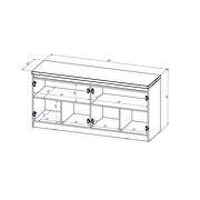 62.99 in. 6- shelf buffet cabinet in off white additional photo 3 of 4