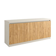 Sideboard with 6 shelves in cinnamon and off white by Manhattan Comfort additional picture 7