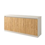 Sideboard with 6 shelves in cinnamon and off white by Manhattan Comfort additional picture 8