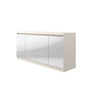 62.99 in. 6- shelf buffet cabinet with mirrors in off white by Manhattan Comfort additional picture 4