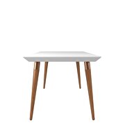 70.86 modern beveled rectangular dining table with glass top in white gloss by Manhattan Comfort additional picture 5