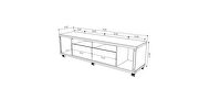 Tv stand 1.8 in white gloss by Manhattan Comfort additional picture 3
