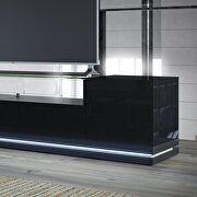 Vanderbilt TV stand with led lights in black gloss and black matte by Manhattan Comfort additional picture 4