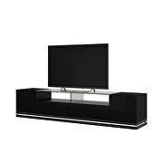 Vanderbilt TV stand with led lights in black gloss and black matte by Manhattan Comfort additional picture 6