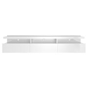 Half floating entertainment center with 3 drawers in white gloss by Manhattan Comfort additional picture 5