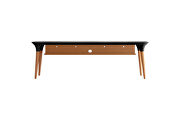 Tv stand with 3 shelves  in black and cinnamon by Manhattan Comfort additional picture 2