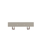 81.1 modern TV stand with grated steel flip down door and steel base in cinnamon and off white by Manhattan Comfort additional picture 9