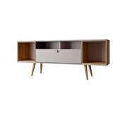 Tv stand with 6 shelves in off white and cinnamon by Manhattan Comfort additional picture 8
