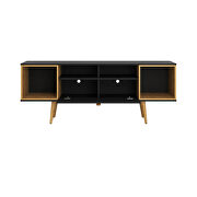 Tv stand with 6 shelves in black and cinnamon by Manhattan Comfort additional picture 5