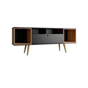 Tv stand with 6 shelves in black and cinnamon by Manhattan Comfort additional picture 6