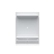 City 1.2 floating wall theater entertainment center in white gloss by Manhattan Comfort additional picture 4