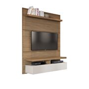 City 1.2 floating wall theater entertainment center in maple cream and off white by Manhattan Comfort additional picture 6