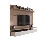 City 1.8 floating wall theater entertainment center in maple cream and off white by Manhattan Comfort additional picture 5