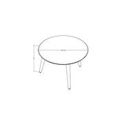 23.62 round mid-high coffee table in white by Manhattan Comfort additional picture 3
