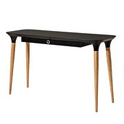 Office desk with internal organization in black and cinnamon by Manhattan Comfort additional picture 7