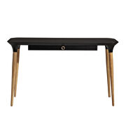 Office desk with internal organization in black and cinnamon by Manhattan Comfort additional picture 8