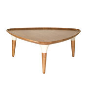 Triangle coffee table in cinnamon and off white by Manhattan Comfort additional picture 6
