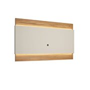 Lincoln TV panel with led lights  in off white and cinnamon by Manhattan Comfort additional picture 6
