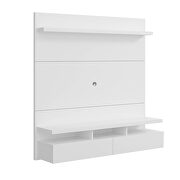 62.99 modern floating entertainment center with media shelves in white gloss by Manhattan Comfort additional picture 4