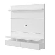 62.99 modern floating entertainment center with media shelves in white gloss by Manhattan Comfort additional picture 5