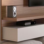 62.99 modern floating entertainment center with media shelves in maple cream and off white by Manhattan Comfort additional picture 8