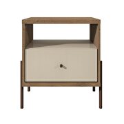 Joy 1-full extension drawer nightstand in off white additional photo 4 of 9