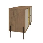 4-bottle wine buffet stand in yellow and off white by Manhattan Comfort additional picture 9
