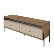Joy 59 TV stand with 2 full extension drawers in off white by Manhattan Comfort additional picture 6
