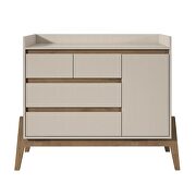Essence 49 wide dresser with 4 full extension drawers and table top in off white additional photo 2 of 8