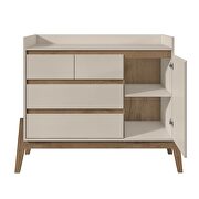 Essence 49 wide dresser with 4 full extension drawers and table top in off white additional photo 5 of 8