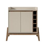 Essence 5-bottle wine buffet stand in off white by Manhattan Comfort additional picture 2
