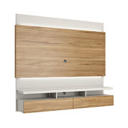Floating entertainment center with led lights in cinnamon and off white by Manhattan Comfort additional picture 6