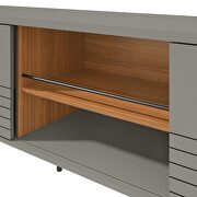 47.24 modern TV stand with steel legs in gray and wood by Manhattan Comfort additional picture 5