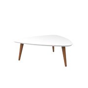 11.81 high triangle coffee table with splayed legs in white gloss by Manhattan Comfort additional picture 4
