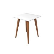 19.68 high square end table with splayed wooden legs in white gloss by Manhattan Comfort additional picture 5